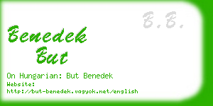 benedek but business card